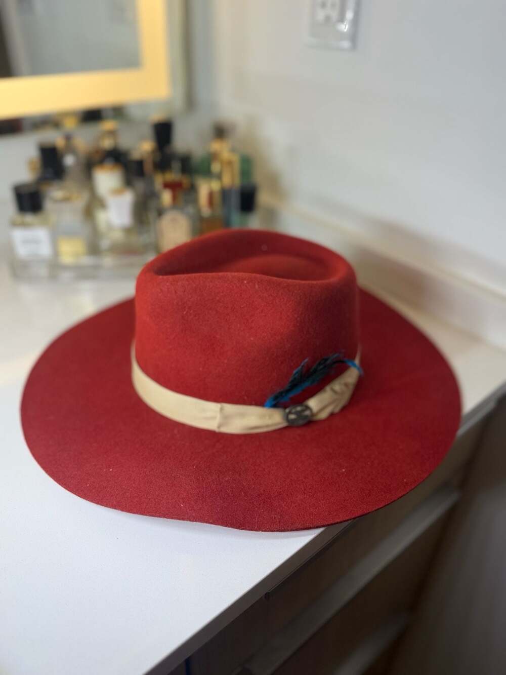 Bullhide Red Street Gossip Wool Fedora Hat